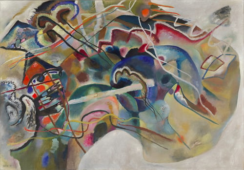 Kandinsky painting with white border
